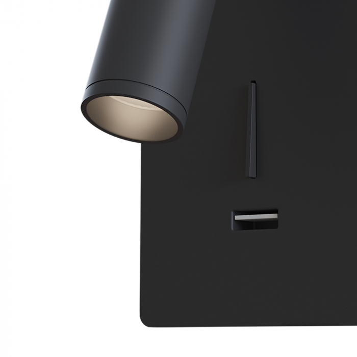 Aplica LED Mirax C041WL-L3B3K, 3W, 200lm, lumina calda, IP20, neagra, Maytoni [4]