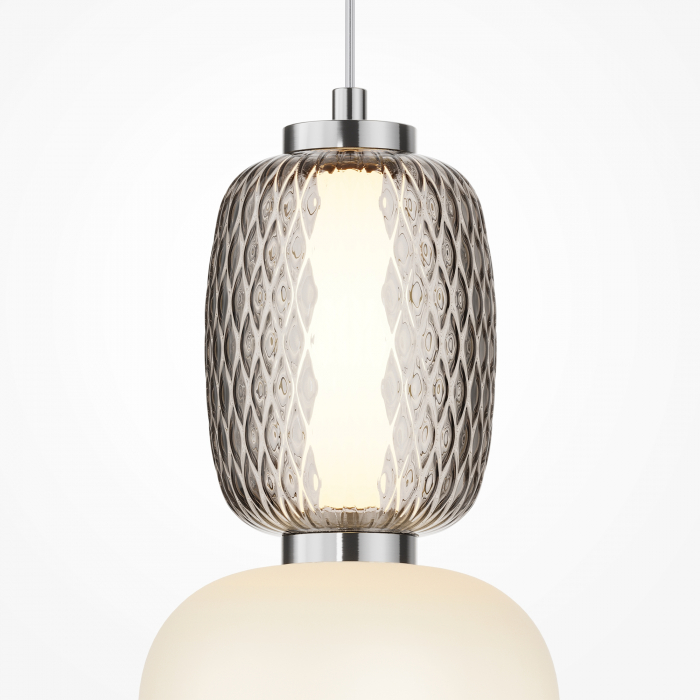 Aplica LED Pattern MOD267WL-L18CH3K, 18W, 2400lm, lumina calda, IP20, crom+alba+gri, Maytoni [2]
