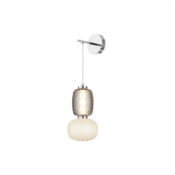 Aplica LED Pattern MOD267WL-L18CH3K, 18W, 2400lm, lumina calda, IP20, crom+alba+gri, Maytoni [1]