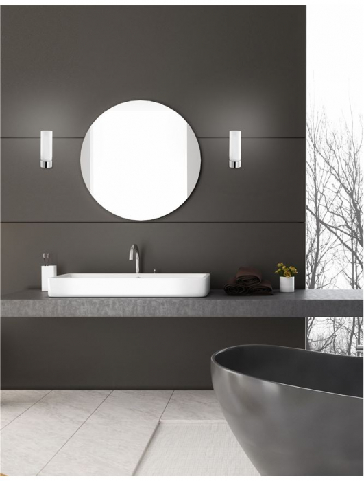 Aplica LED perete baie alba Cali, din sticla, baza metal, IP44, 6204482 - Novaluce [2]