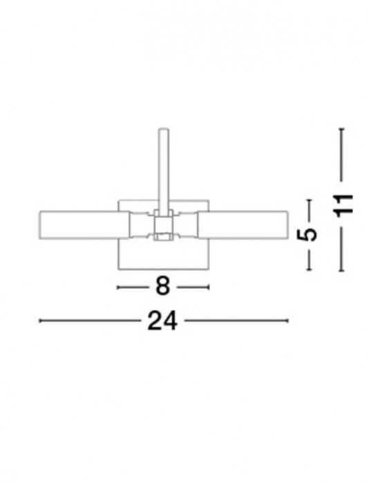 Aplica LED perete liniara baie alba Vitor, din sticla, baza metal, IP44, 71606601 - Novaluce [3]