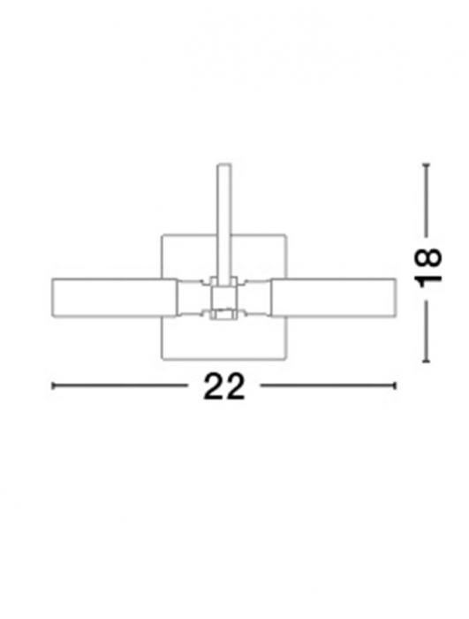 Aplica LED perete liniara baie transparenta Vitor, din sticla, baza metal, IP44, 6310661 - Novaluce [2]