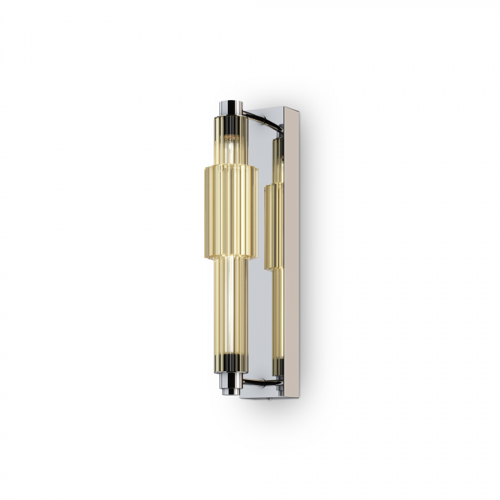 Aplica LED Verticale MOD308WL-L9CG3K, 8W, 800lm, lumina calda, IP20, crom+cognac, Maytoni [1]