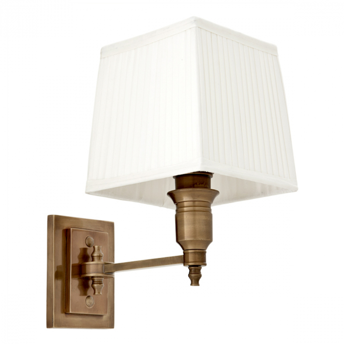   Aplica Lexington Single din alamă antică, inclusiv alb sh 108933 EICHHOLTZ [1]
