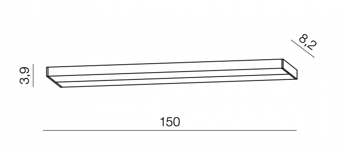 Aplica liniara LED perete baie Liro 150 cm alba/neagra, design modern, rezistenta la apa, AZ 3359 - Azzardo [4]