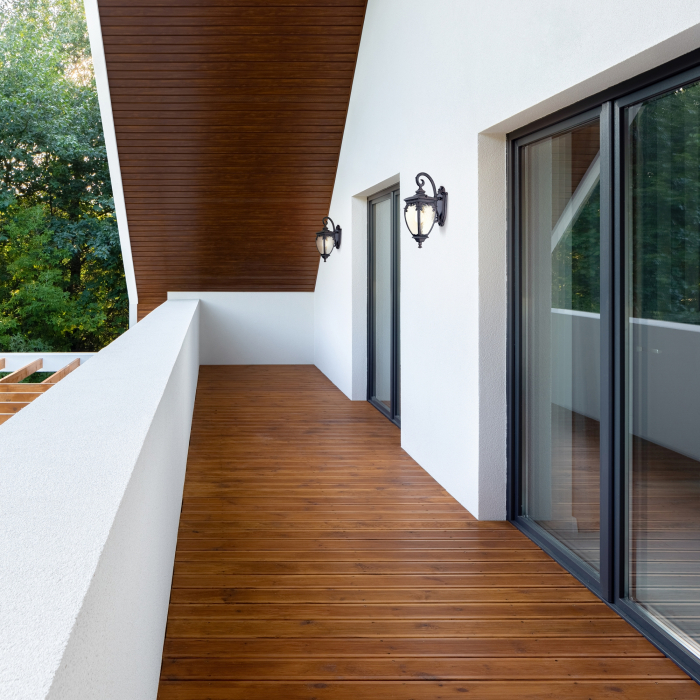 Aplica pentru exterior Fleur O414WL-01BZ, 1xE27, neagra+transparenta, IP44, Maytoni [2]