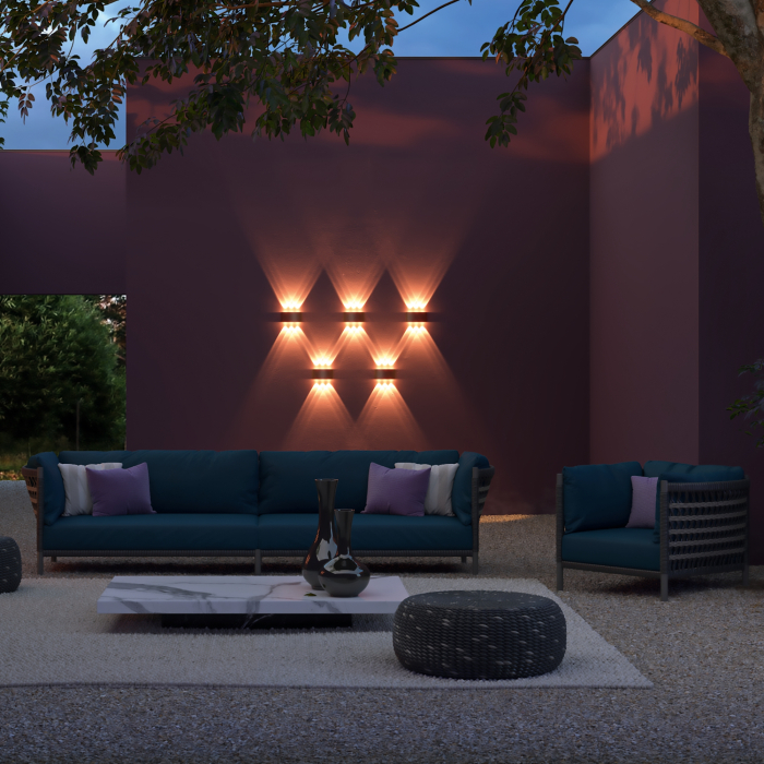 Aplica pentru exterior LED Strato O417WL-L6B3K, 6W, 594lm, lumina calda, IP54, neagra, Maytoni [2]