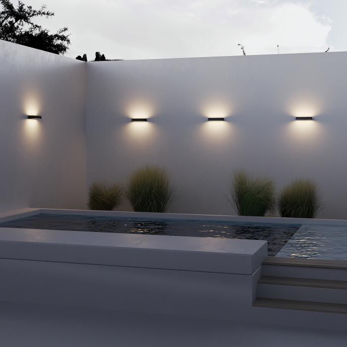 Aplica pentru exterior LED Lot O428WL-L20GF3K, 20W, 700lm, lumina calda, IP65, grafit, Maytoni [2]