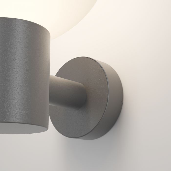 Aplica pentru exterior Bold O598WL-01GR, 1xE27, gri+alba, IP54, Maytoni [2]