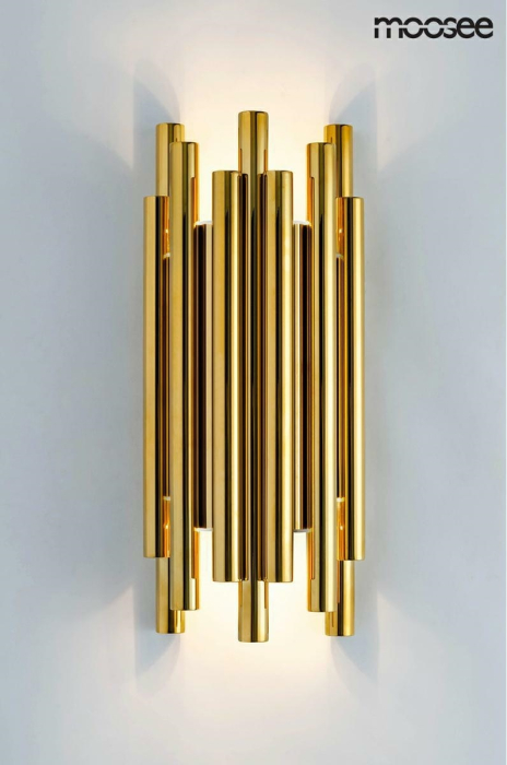 Aplică Organo 19x10,5x43 cm, Aluminiu Auriu - Moosee [4]