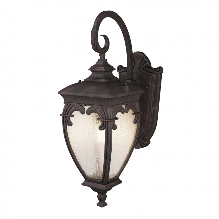 Aplica pentru exterior Fleur O414WL-01BZ, 1xE27, neagra+transparenta, IP44, Maytoni [3]