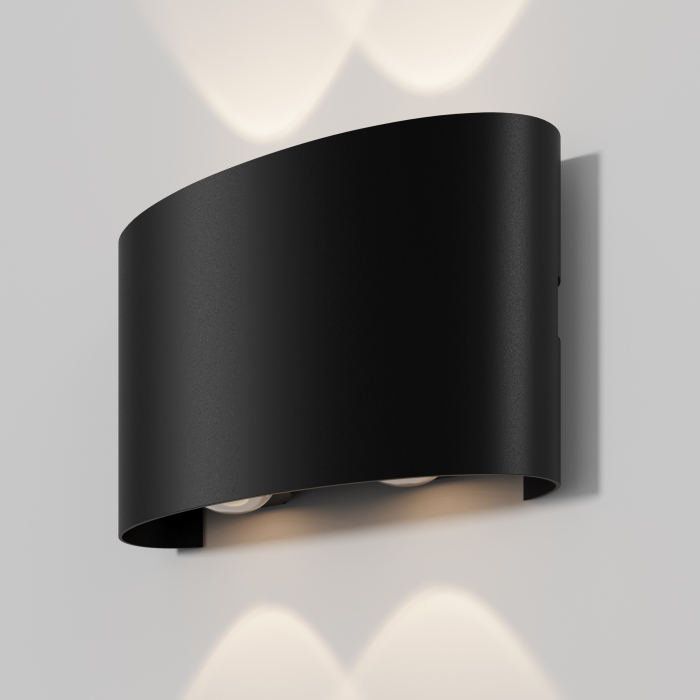Aplica pentru exterior LED Strato O417WL-L4B3K, 4W, 380lm, lumina calda, IP54, neagra, Maytoni [1]