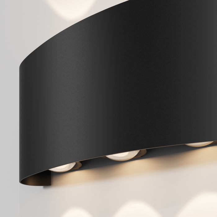 Aplica pentru exterior LED Strato O417WL-L6B3K, 6W, 594lm, lumina calda, IP54, neagra, Maytoni [3]