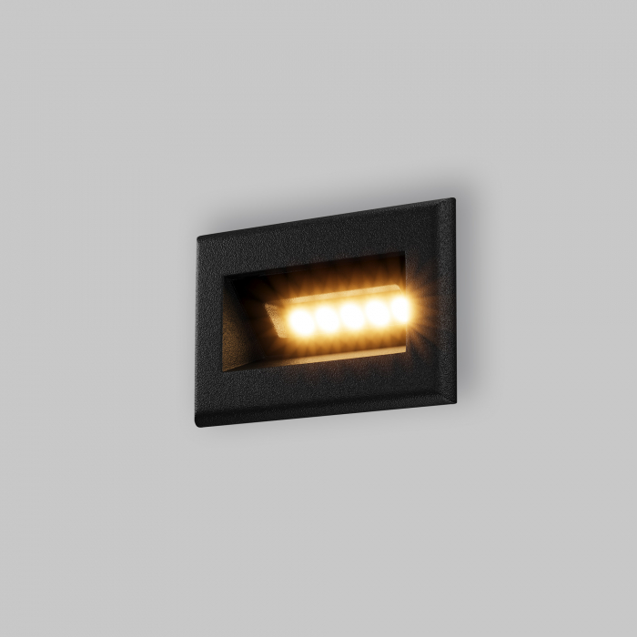 Aplica pentru scari LED Bosca O045SL-L3B3K, 3W, 250lm, lumina calda, IP65, neagra, Maytoni [1]