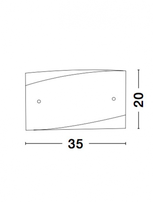 Aplica perete alb-argintiu/auriu Kian, 35 cm, din sticla, 9123522 - Novaluce [5]