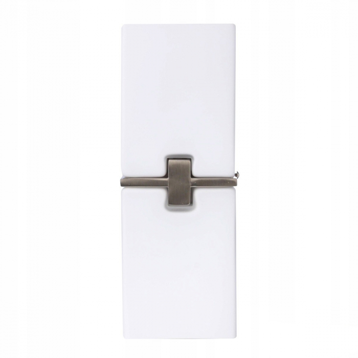 Aplica perete alba dubla forma cuburi suprapuse Zayna 10,5x27,5 cm, nichel satinat/alb, AZ 0085 - Azzardo [3]