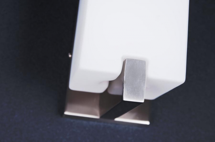 Aplica perete alba forma cub Zayna 10,5x15,5 cm, nichel satinat/alb, AZ 0084 - Azzardo [4]