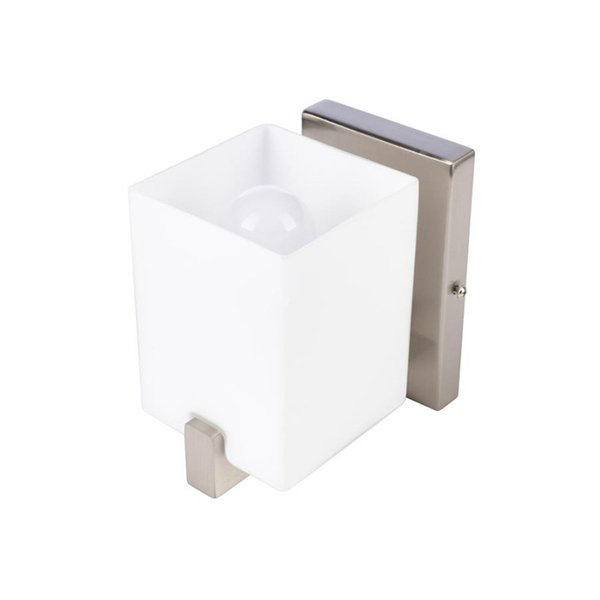 Aplica perete alba forma cub Zayna 10,5x15,5 cm, nichel satinat/alb, AZ 0084 - Azzardo [3]