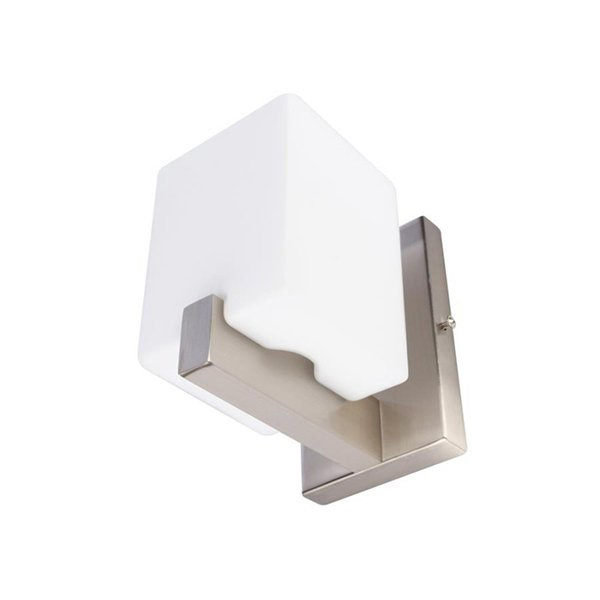 Aplica perete alba forma cub Zayna 10,5x15,5 cm, nichel satinat/alb, AZ 0084 - Azzardo [2]