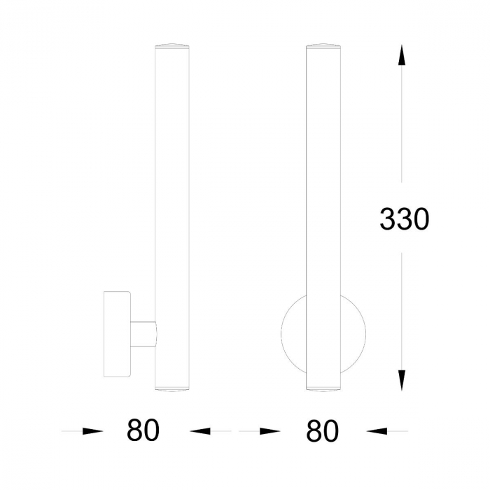 Aplica perete alba LED LOYA 33 cm stil minimalist, iluminare ambele capete, 003064-009136 - Zumaline [2]