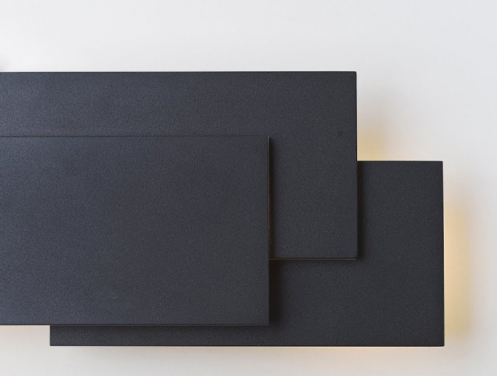 Aplica perete alba/neagra LED Bilia 26x12,5 cm, dreptunghiuni suprapuse, design minimalist, AZ 2199 - Azzardo [7]