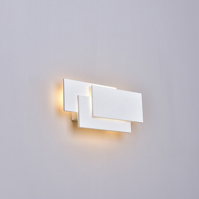 Aplica perete alba/neagra LED Bilia 26x12,5 cm, dreptunghiuni suprapuse, design minimalist, AZ 2199 - Azzardo [2]