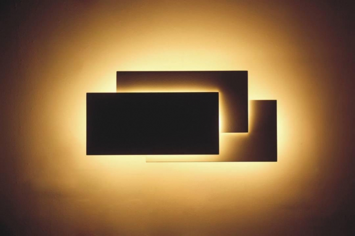 Aplica perete alba/neagra LED Bilia 26x12,5 cm, dreptunghiuni suprapuse, design minimalist, AZ 2199 - Azzardo [6]