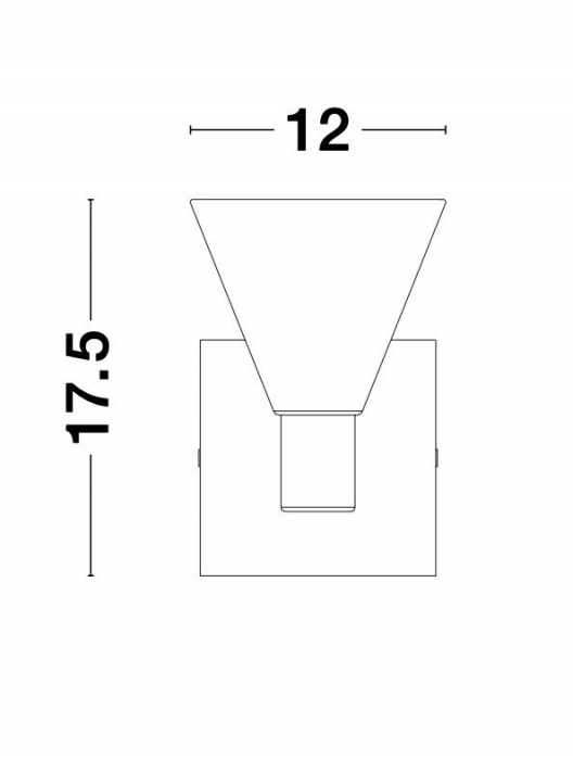 Aplica perete aurie LED Kalila 17.5x12 cm, metal/sticla, 9060111 - Novaluce [2]