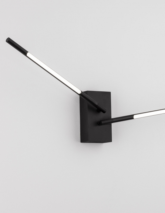 Aplica perete aurie/neagra rotativa Rocco 74 cm stil minimalist, iluminare LED, 9180723 - Novaluce [2]