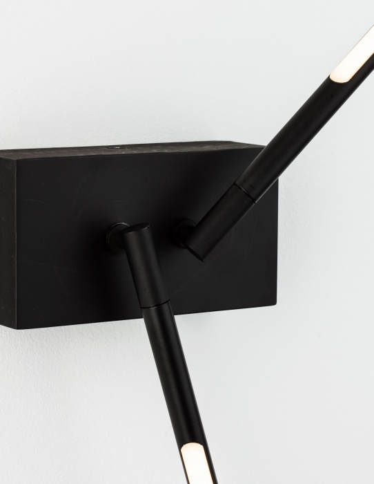 Aplica perete aurie/neagra rotativa Rocco 74 cm stil minimalist, iluminare LED, 9180723 - Novaluce [7]