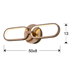 Aplica perete aurie rose/crom Githa 50 cm iluminare LED, 787017 - Schuller [5]