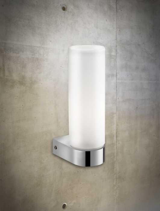 Aplica perete baie alba Cali, 21/21,5 cm, din sticla, baza metal, IP44, 6310542 - Novaluce [5]