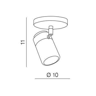 Aplica perete baie crom Noora Ø 10 cm cu spot lumina reglabil, IP44, AZ 1310 - Azzardo [2]