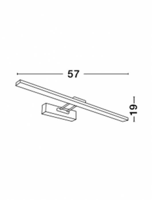Aplica perete baie LED crom liniara Odin, 57/63 cm, din metal, IP44, 8141291 - Novaluce [7]