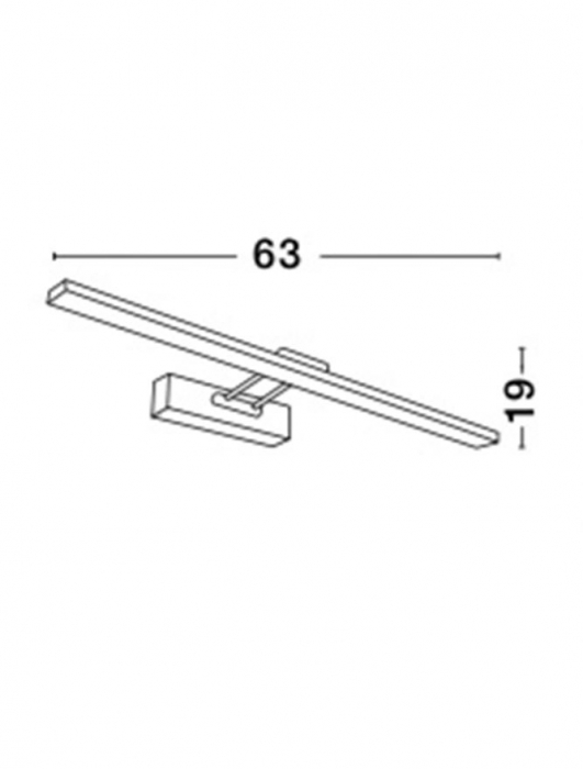 Aplica perete baie LED crom liniara Odin, 57/63 cm, din metal, IP44, 8141291 - Novaluce [3]
