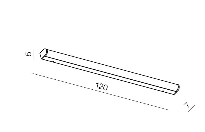 Aplica perete baie LED model liniar Hemma 60/90/120 cm, IP44, design modern, AZ 2471 - Azzardo [6]