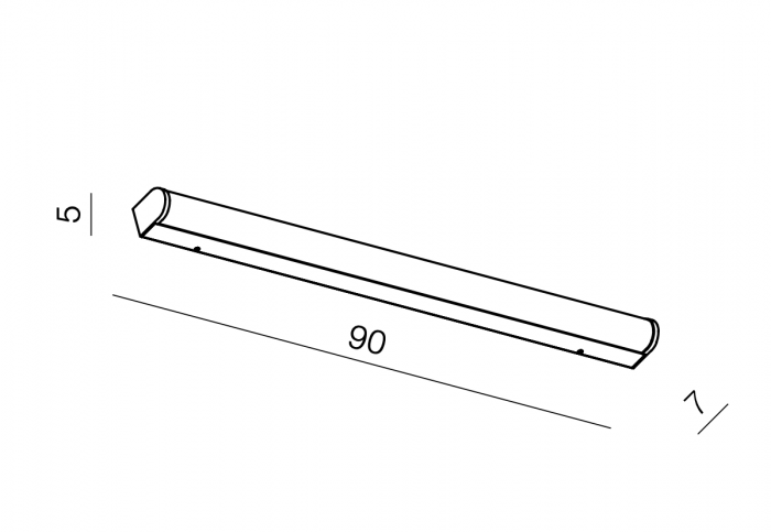 Aplica perete baie LED model liniar Hemma 60/90/120 cm, IP44, design modern, AZ 2471 - Azzardo [5]