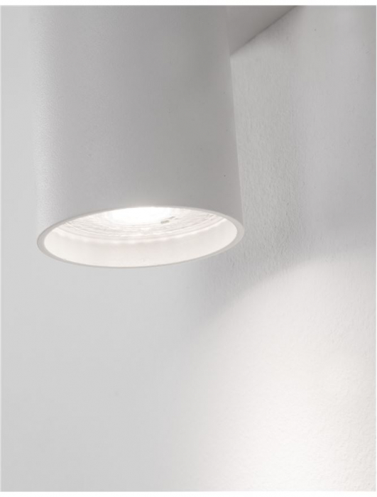 Aplica perete cilindrica nearga/alba Dugal, din metal, bidirectionala, IP54, 9450882 - Novaluce [10]