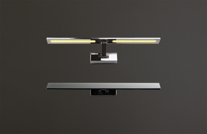 Aplica perete crom liniala iluminare LED Nikia 60x15x5 cm, metal, W0111 - Maxlight [2]