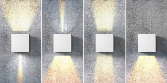 Aplica perete cub cu deschidere reglabila Arden 10x10 cm, design minimalist, metal, AZ 0952 - Azzardo [7]
