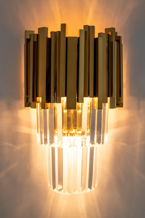 Aplica perete design lux Imperial Wall aurie cu cristale, otel/sticla, DW-B5688S.WALLGOLD - King [2]