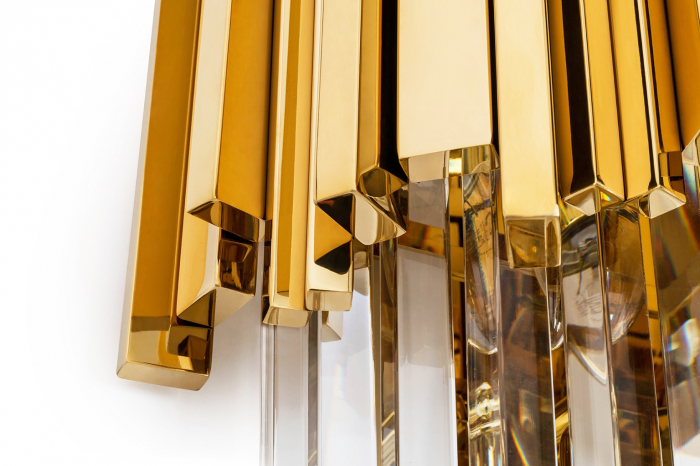 Aplica perete design lux Imperial Wall aurie cu cristale, otel/sticla, DW-B5688S.WALLGOLD - King [3]