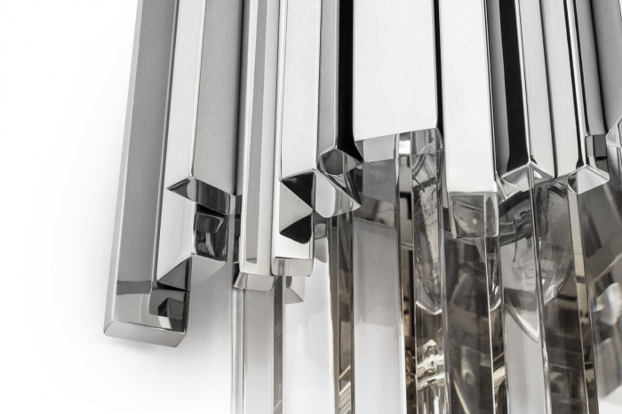 Aplica perete design lux Imperial Wall crom cu cristale, otel/sticla, DW-B5688S.WALLSILVER - King [2]