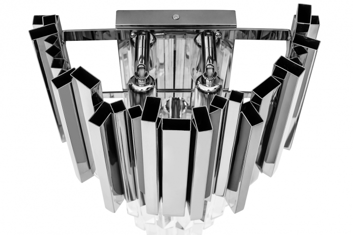 Aplica perete design lux Imperial Wall crom cu cristale, otel/sticla, DW-B5688S.WALLSILVER - King [3]