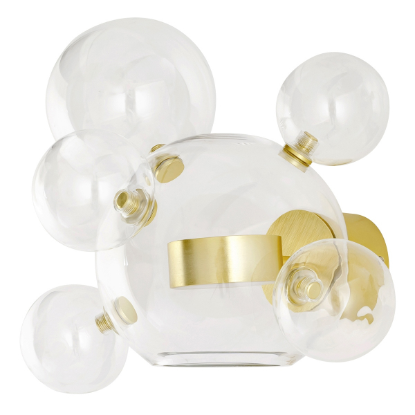 Aplica perete design modern Bubble Premium 6, iluminare LED, suport auriu, XCW9148-1B - King [2]