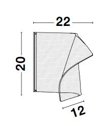 Aplica perete eleganta Wavy aurie cu abajur transparent ondulat din acril, LED 6W, 9054401 - Novaluce [7]