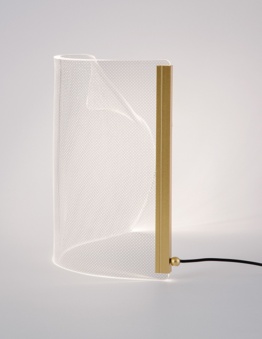 Aplica perete eleganta Wavy aurie cu abajur transparent ondulat din acril, LED 6W, 9054401 - Novaluce [3]