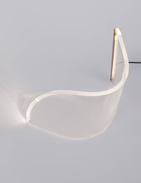 Aplica perete eleganta Wavy aurie cu abajur transparent ondulat din acril, LED 6W, 9054401 - Novaluce [5]