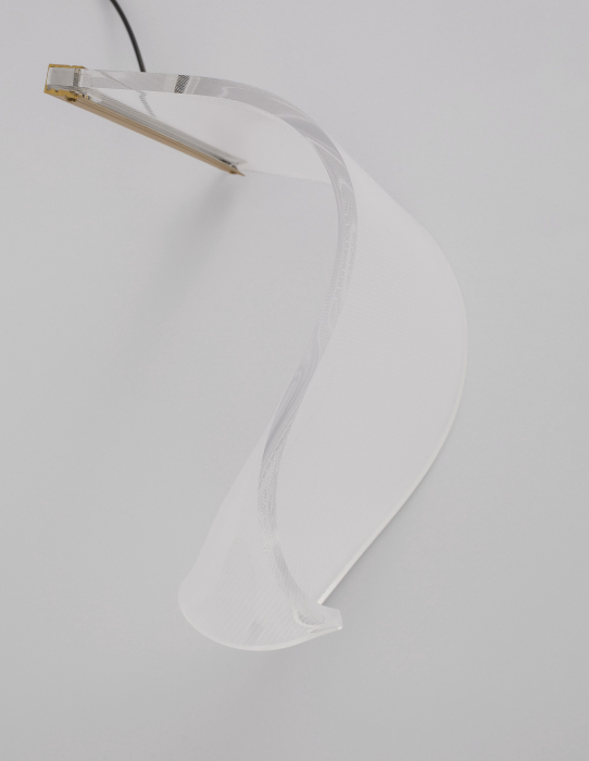 Aplica perete eleganta Wavy aurie cu abajur transparent ondulat din acril, LED 6W, 9054401 - Novaluce [6]
