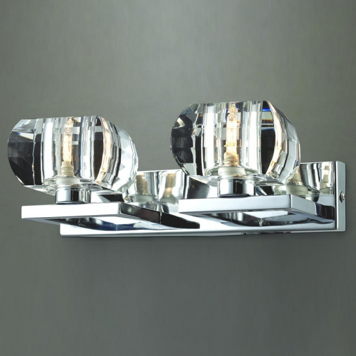 Aplica perete Felix 2 metal crom/acril, design modern, 2 becuri, AZ 0491 - Azzardo [5]